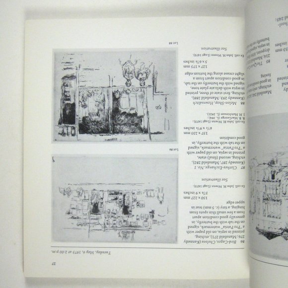 Sotheby Parke Auction Catalog May 1975 Old Master Prints 19th 20th Century 3755 - Picture 4 of 8